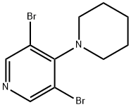 3,5-Dibromo-4-(piperidin-1-yl)pyridine Structure