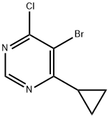 5-Brom-6-cyclopropyl-4-chlorpyrimidine 化学構造式