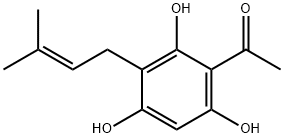 Ethanone, 1-[2,4,6-trihydroxy-3-(3-methyl-2-buten-1-yl)phenyl]-, 27364-71-2, 结构式