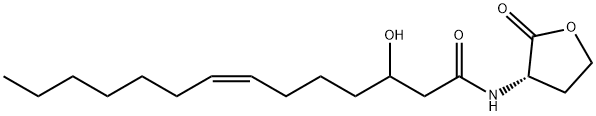 N-(3-hydroxy-7-cis tetradecenoyl)-L-Homoserine lactone Structure