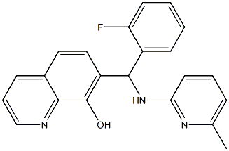 7-{(2-fluorophenyl)[(6-methyl-2-pyridinyl)amino]methyl}-8-quinolinol,290296-10-5,结构式