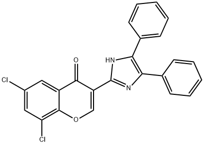 6,8-dichloro-3-(4,5-diphenyl-1H-imidazol-2-yl)-4H-chromen-4-one Structure