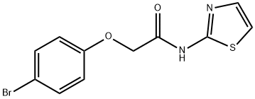 2-(4-bromophenoxy)-N-(1,3-thiazol-2-yl)acetamide 结构式