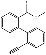 [1,1'-Biphenyl]-2-carboxylic acid, 2'-cyano-, methyl ester 结构式