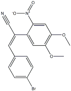 3-(4-bromophenyl)-2-{2-nitro-4,5-dimethoxyphenyl}acrylonitrile Structure