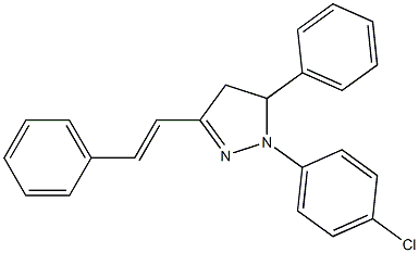 1-(4-chlorophenyl)-5-phenyl-3-(2-phenylvinyl)-4,5-dihydro-1H-pyrazole|
