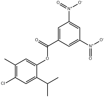 4-chloro-2-isopropyl-5-methylphenyl 3,5-bisnitrobenzoate Structure