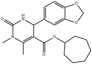 301322-84-9 cycloheptyl 4-(1,3-benzodioxol-5-yl)-1,6-dimethyl-2-oxo-1,2,3,4-tetrahydropyrimidine-5-carboxylate