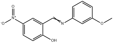 2-{[(3-methoxyphenyl)imino]methyl}-4-nitrophenol 化学構造式