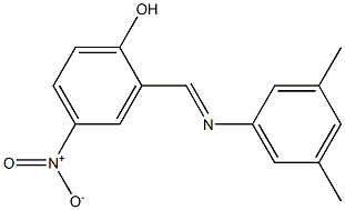 2-{[(3,5-dimethylphenyl)imino]methyl}-4-nitrophenol Structure