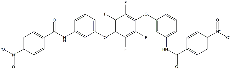 4-nitro-N-(3-{2,3,5,6-tetrafluoro-4-[3-({4-nitrobenzoyl}amino)phenoxy]phenoxy}phenyl)benzamide Structure