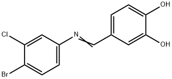 4-{[(4-bromo-3-chlorophenyl)imino]methyl}-1,2-benzenediol,304456-09-5,结构式