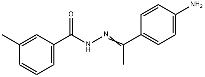 N'-[(Z)-1-(4-aminophenyl)ethylidene]-3-methylbenzohydrazide 化学構造式