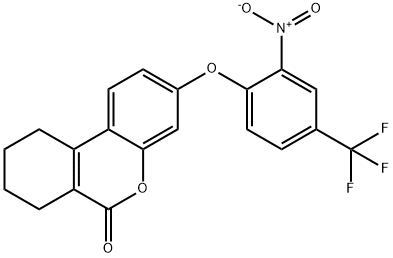 3-[2-nitro-4-(trifluoromethyl)phenoxy]-7,8,9,10-tetrahydro-6H-benzo[c]chromen-6-one,304894-76-6,结构式