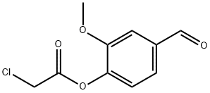 Acetic acid, 2-chloro-, 4-formyl-2-methoxyphenyl ester Struktur
