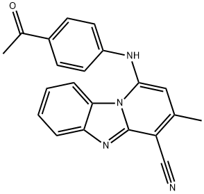 1-(4-acetylanilino)-3-methylpyrido[1,2-a]benzimidazole-4-carbonitrile,305332-30-3,结构式