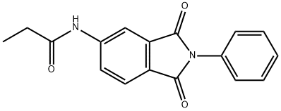 N-(1,3-dioxo-2-phenyl-2,3-dihydro-1H-isoindol-5-yl)propanamide 化学構造式