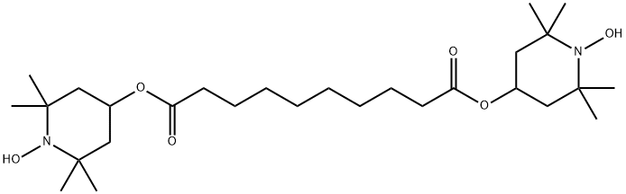 bis(1-hydroxy-2,2,6,6-tetramethyl-4-piperidinyl) decandioate 化学構造式
