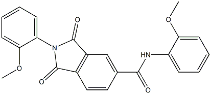 N,2-bis(2-methoxyphenyl)-1,3-dioxo-5-isoindolinecarboxamide 化学構造式