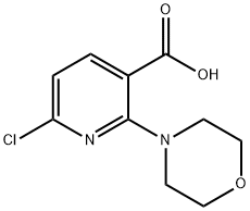 6-Chloro-2-morpholinonicotinic acid Struktur