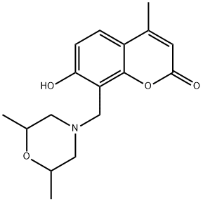 8-[(2,6-dimethyl-4-morpholinyl)methyl]-7-hydroxy-4-methyl-2H-chromen-2-one,307535-37-1,结构式