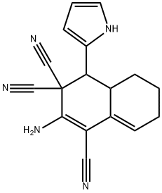 2-amino-4-(1H-pyrrol-2-yl)-4a,5,6,7-tetrahydro-1,3,3(4H)-naphthalenetricarbonitrile Structure