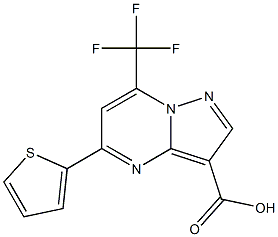 5-(2-thienyl)-7-(trifluoromethyl)pyrazolo[1,5-a]pyrimidine-3-carboxylic acid 结构式