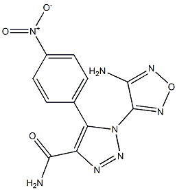 1-(4-amino-1,2,5-oxadiazol-3-yl)-5-{4-nitrophenyl}-1H-1,2,3-triazole-4-carboxamide 结构式