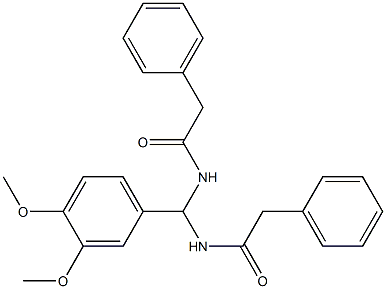 N-{(3,4-dimethoxyphenyl)[(phenylacetyl)amino]methyl}-2-phenylacetamide Struktur