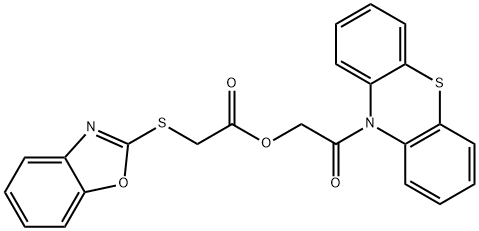 2-oxo-2-(10H-phenothiazin-10-yl)ethyl (1,3-benzoxazol-2-ylsulfanyl)acetate Structure