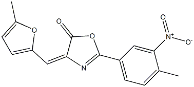 2-{3-nitro-4-methylphenyl}-4-[(5-methyl-2-furyl)methylene]-1,3-oxazol-5(4H)-one Structure