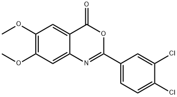 2-(3,4-dichlorophenyl)-6,7-dimethoxy-4H-3,1-benzoxazin-4-one 化学構造式