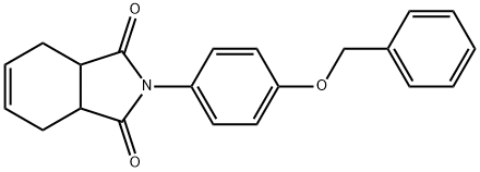 2-[4-(benzyloxy)phenyl]-3a,4,7,7a-tetrahydro-1H-isoindole-1,3(2H)-dione 化学構造式