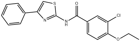 3-chloro-4-ethoxy-N-(4-phenyl-1,3-thiazol-2-yl)benzamide Structure