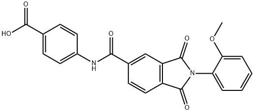 4-({[2-(2-methoxyphenyl)-1,3-dioxo-2,3-dihydro-1H-isoindol-5-yl]carbonyl}amino)benzoic acid,314038-68-1,结构式