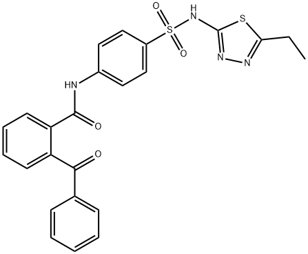 2-benzoyl-N-(4-{[(5-ethyl-1,3,4-thiadiazol-2-yl)amino]sulfonyl}phenyl)benzamide,314282-87-6,结构式