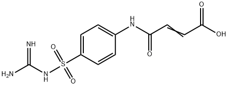 (E)-4-[4-({[amino(imino)methyl]amino}sulfonyl)anilino]-4-oxo-2-butenoic acid Structure