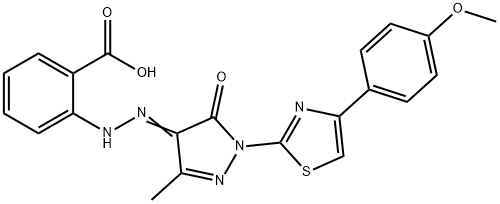 2-(2-{1-[4-(4-methoxyphenyl)-1,3-thiazol-2-yl]-3-methyl-5-oxo-1,5-dihydro-4H-pyrazol-4-ylidene}hydrazino)benzoic acid,314290-54-5,结构式