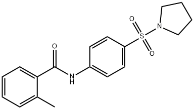 2-methyl-N-[4-(1-pyrrolidinylsulfonyl)phenyl]benzamide Struktur