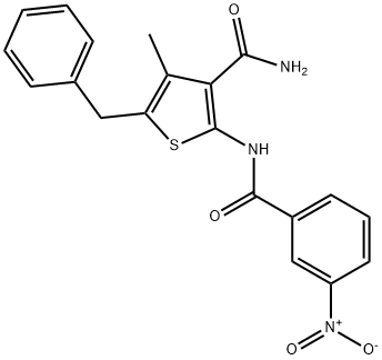 5-benzyl-4-methyl-2-[(3-nitrobenzoyl)amino]-3-thiophenecarboxamide Structure