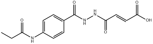 (E)-4-oxo-4-{2-[4-(propionylamino)benzoyl]hydrazino}-2-butenoic acid Structure