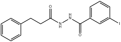 3-iodo-N'-(3-phenylpropanoyl)benzohydrazide 化学構造式