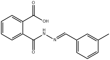 2-({2-[(E)-(3-methylphenyl)methylidene]hydrazino}carbonyl)benzoic acid Struktur