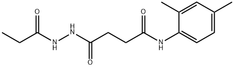 N-(2,4-dimethylphenyl)-4-oxo-4-(2-propionylhydrazino)butanamide Structure