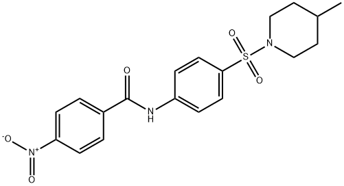 N-{4-[(4-methyl-1-piperidinyl)sulfonyl]phenyl}-4-nitrobenzamide Structure