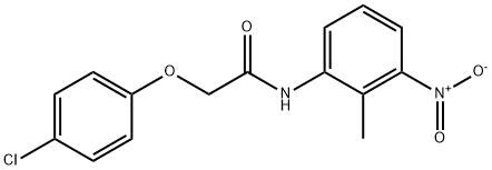 2-(4-chlorophenoxy)-N-(2-methyl-3-nitrophenyl)acetamide Struktur