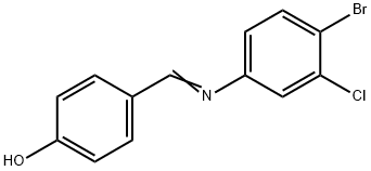 4-{[(4-bromo-3-chlorophenyl)imino]methyl}phenol Structure