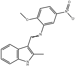 N-(2-methoxy-5-nitrophenyl)-N-[(E)-(2-methyl-1H-indol-3-yl)methylidene]amine|