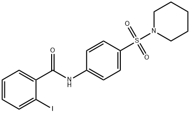 2-iodo-N-[4-(1-piperidinylsulfonyl)phenyl]benzamide Structure