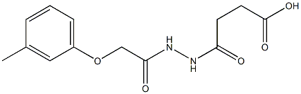 4-{2-[2-(3-methylphenoxy)acetyl]hydrazino}-4-oxobutanoic acid Struktur